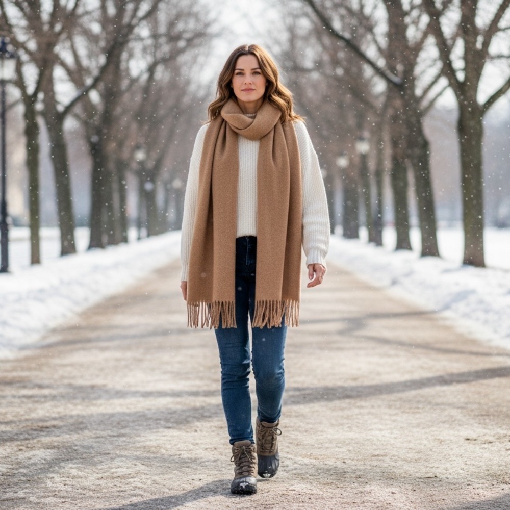 Ilse Jacobsen Cozy Beige Scarf